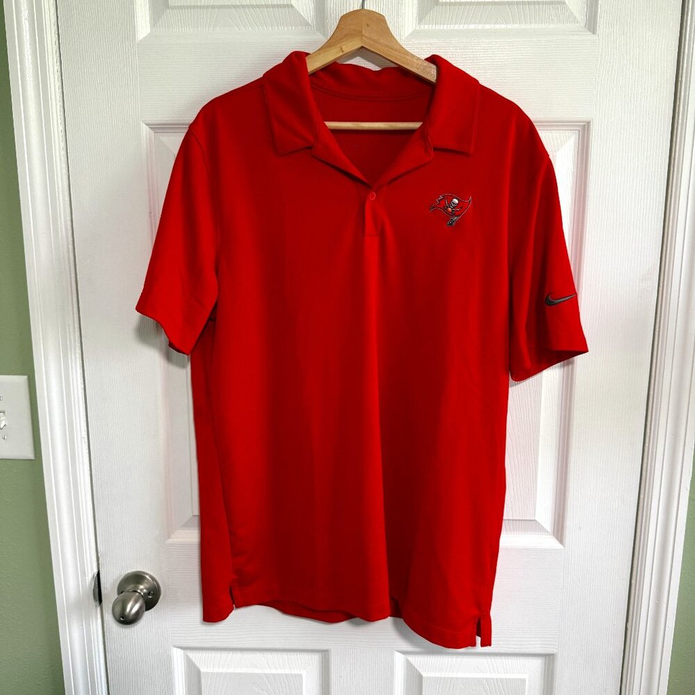 Tampa Bay Buccaneers Mens Nike Dri-Fit Polo Short Sleeve NFL Shirt Size Large